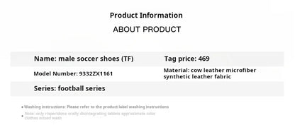 Kelme miesten harjoittelu-TF-jalkapallokengät, Broken Nails, tekonurmelle, liukumattomat nuorten jalkapallokengät, vasikannahkaiset kilpailukengät
