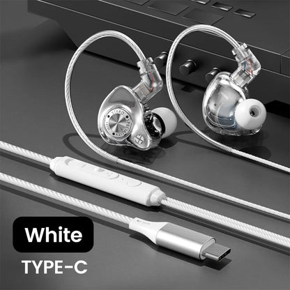 Original 15D Super Bass In Ear Headphone With Mic 3.5mm AUX/Type-C Digital Chip Headset For iPhone 17 Huawei Xiaomi Android