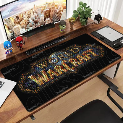 World Of Warcraft 90x40 Μεγάλο Gaming Mouse Pad Επιφάνειας Γραφείου για Παιχνίδια Csgo, Φυσικό Καουτσούκ, Μεγάλο Gamer XXL Mousepad Υπολογιστή
