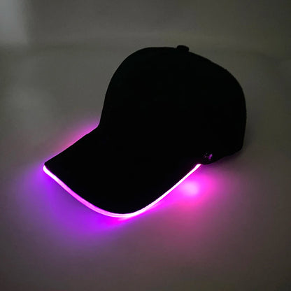 Fashion Glowing Baseball Cap LED Light Up Hip Hop Hat Bar Club Props Fluorescent Hat Men Women DJ Dance Supplies Costume