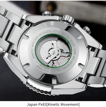 Yelang Watches V1035 44mm Men Diving Watch Human Kinetic Energy Watch 100m Waterproof Watches luminous Japan PX83 Sapphire