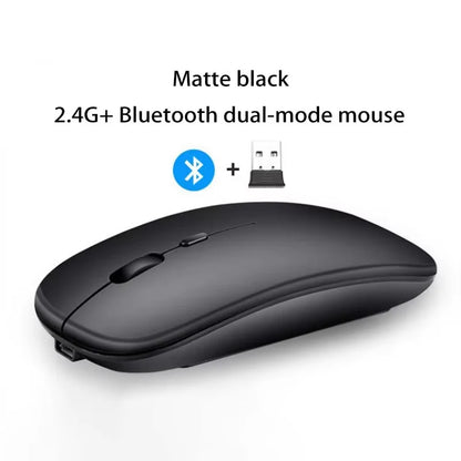 Rechargeable Wireless Mouse Bluetooth 2.4GHz Dual Modes Ergonomics DPI Readjustable Silence USB Portable Mouse for PC Laptop