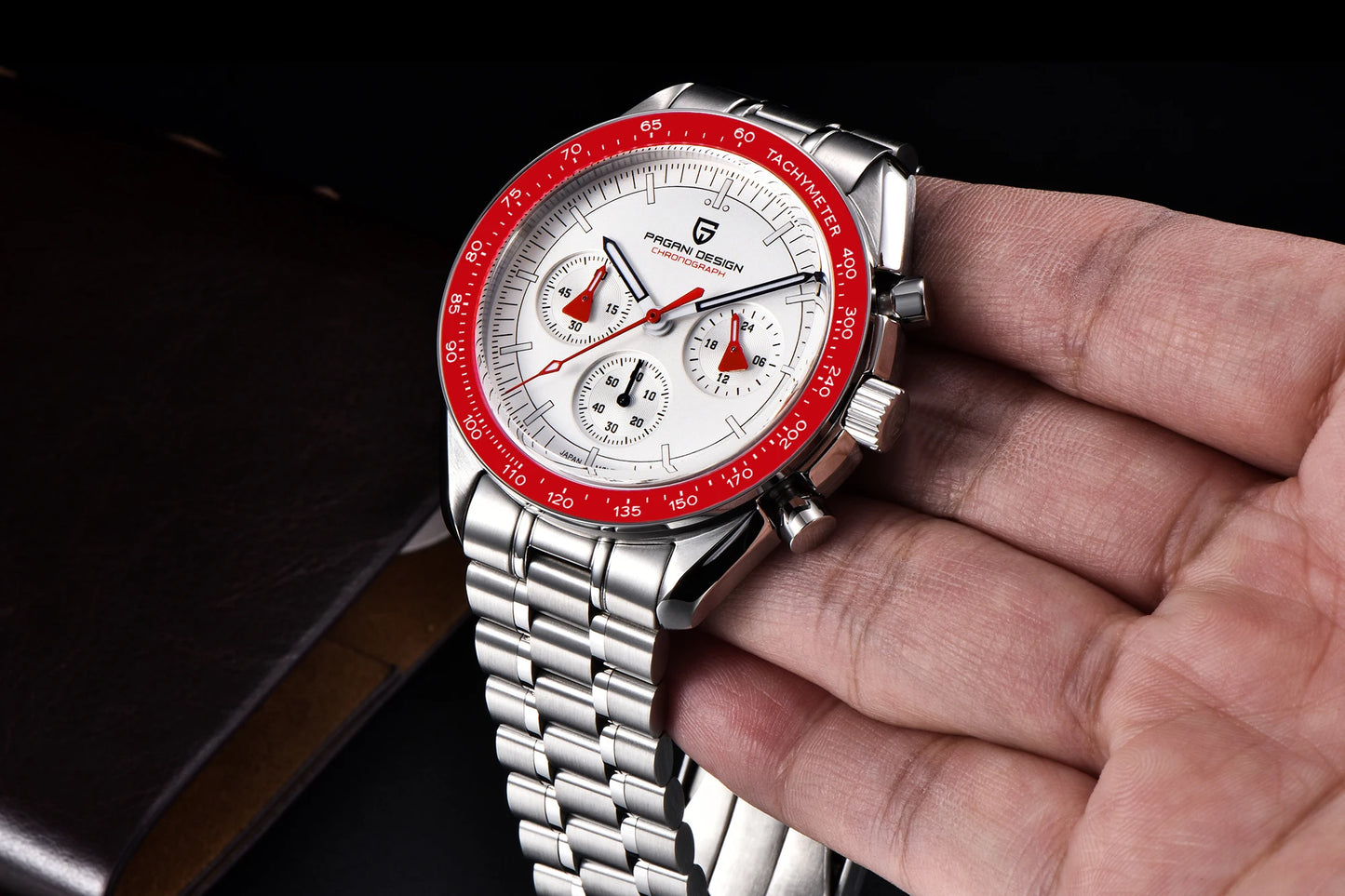 PAGANI DESIGN Planetary Series Saturn Light Tan  Quartz Watch Men Speed Chronograph AR Sapphire crystal Wristwatch Men 2026 New