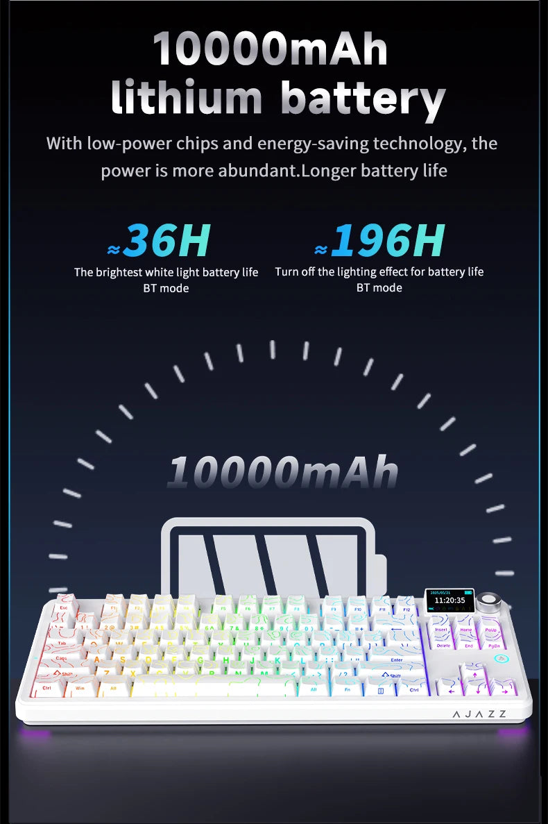 Ajazz AK870 V2 Gaming Mechanical Keyboard is a Hot-Swappable RGB Wired Gaming Keyboard Suitable for Various Scenarios on Laptops
