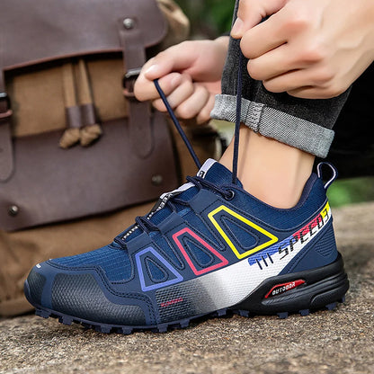 Zapatillas de ciclismo para hombre, calzado outdoor de montaña y cross-country, antideslizante y resistente al desgaste, para entrenamiento de ciclismo y senderismo