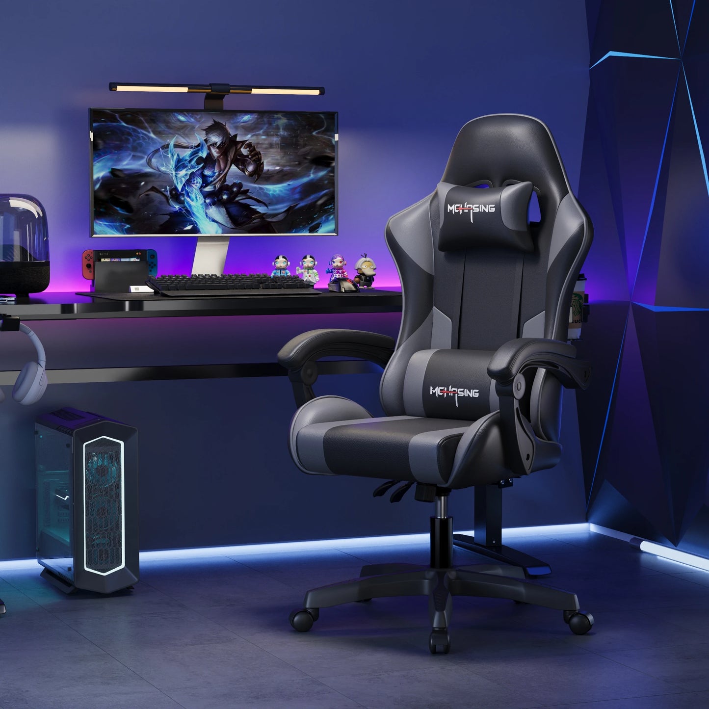 Ergonomic Modern Design Swivel Chair for Office and Home E-sport Gaming Chair With Wheels Revolving Style Computer Gaming Chair