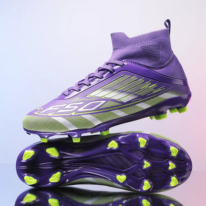 Nouvelles chaussures de football pour hommes, antidérapantes, à la cheville, chaussures de sport TF/FG, chaussures de football professionnelles pour garçons, baskets unisexes confortables