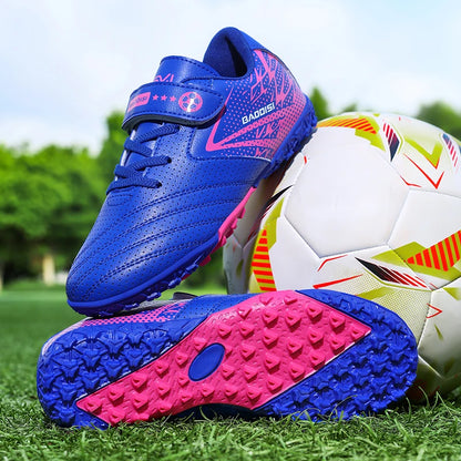 Nouveaux enfants bottes de Football sport société terrain garçon chaussures de Football Futsal rapide intérieur Sneaker Original cheville crampons botte de Football