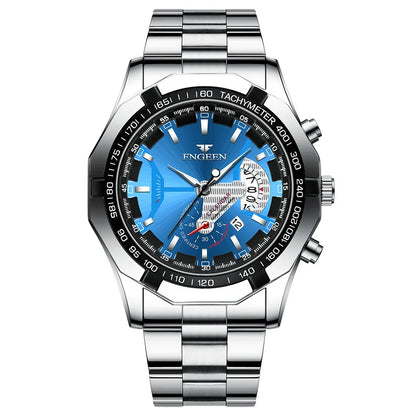 Montres-bracelets à quartz BINBOND Original pour homme : montres de luxe luminescentes, étanches, à date automatique, en acier inoxydable. Livraison gratuite.