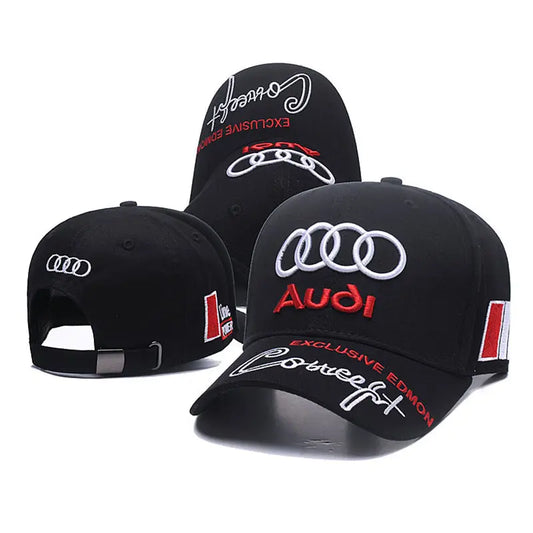 2025 New Audi Fashion Baseball Hat Embroidered Outdoor Mountaineering Hat Cotton Sunscreen Hat Duck Tongue Hat