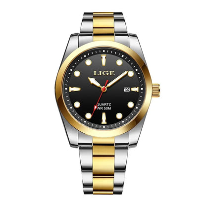 LIGE Luxusuhren für Herren, Freizeit- und Business-Uhren, Herrenmode, wasserdichte Militär-Quarzarmbanduhren für Herren, Montre Homme