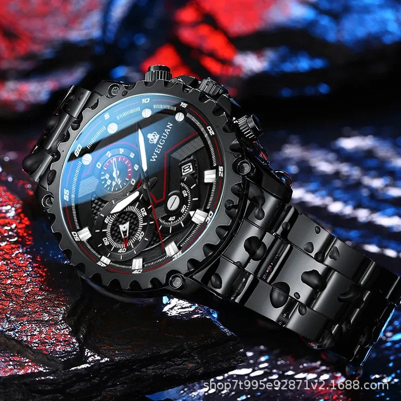 Montre Black Samurai pour homme, étanche, luminescente, personnalisée, tendance, professionnelle, de luxe, à porter au quotidien
