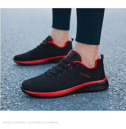 Męskie dzianinowe buty do biegania i chodzenia, casualowe sneakersy, oddychające sportowe buty do biegania, treningu i na siłownię, lekkie buty outdoorowe dla kobiet, rozmiary 38-47