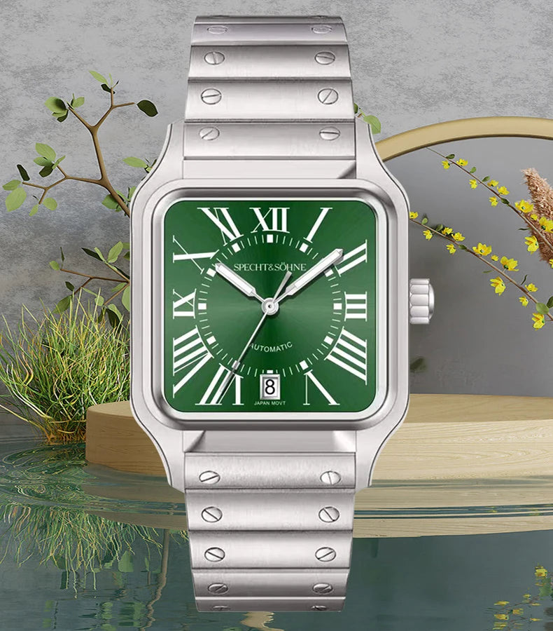 Specht&Sohne New Men's Watches Japan Miyota 8215 Movt Mechanical Wristwatches Stainless Steel 50M Waterproof Relogio Masculino