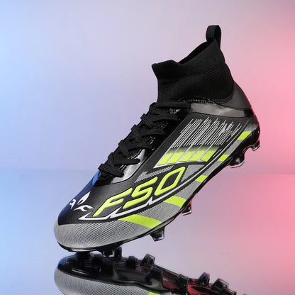 Nouvelles chaussures de football pour hommes, antidérapantes, à la cheville, chaussures de sport TF/FG, chaussures de football professionnelles pour garçons, baskets unisexes confortables