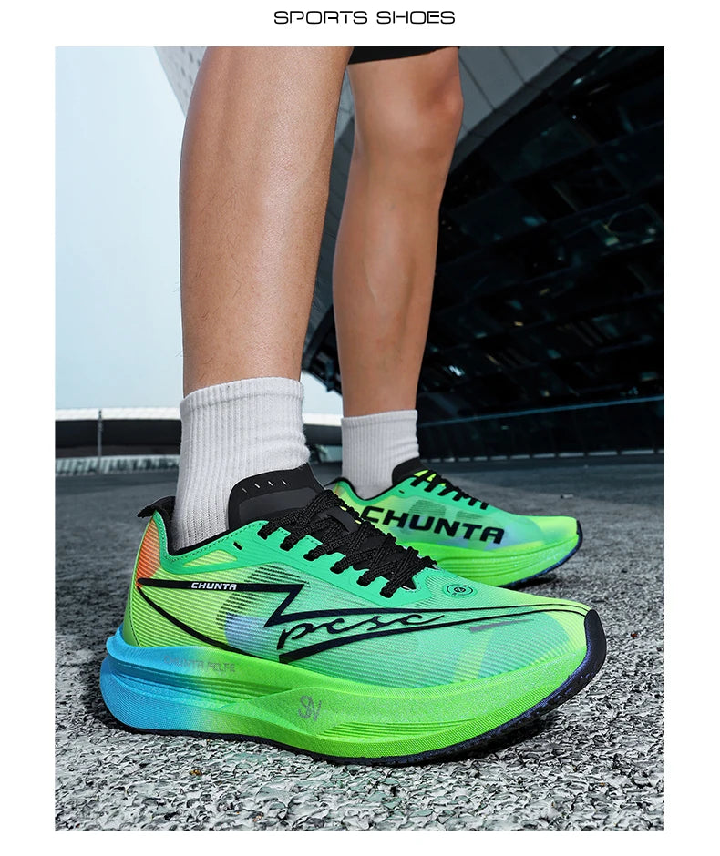 Men's Sports Shoes Carbon Plate Running Shoes Male Marathon Sneakers Racing Shock-absorbing Athletics Training Shoes for Women