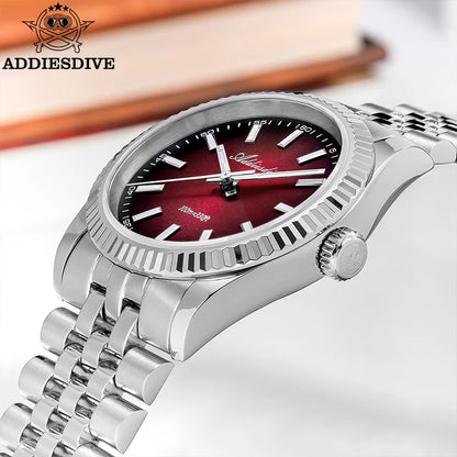 Orologio da uomo ADDIESDIVE AD2073 nuovo, vetro zaffiro, 36mm, VH31, quadrante sunburst, quarzo, impermeabile 10Bar, da immersione, luminoso
