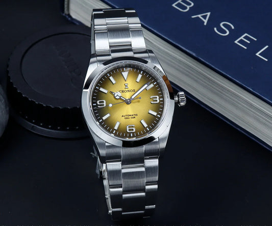 Montres de luxe pour homme Cronos 36 mm Série Explore Climbing Montre de sport pour couple NH35 PT5000 Montre mécanique automatique unisexe 10 bars