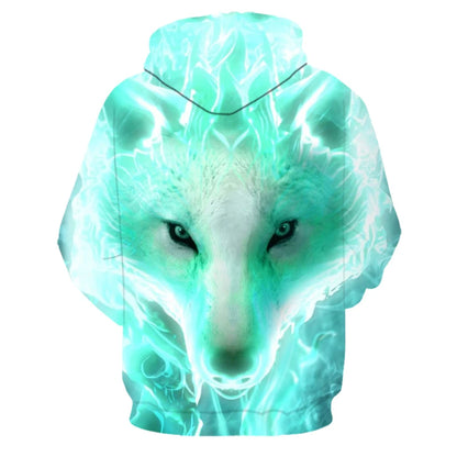 Mikiny s kapucí Animal Wolf s 3D potiskem pro muže i ženy, módní ležérní oversized pulovr, hip hop Harajuku streetwear hoodies