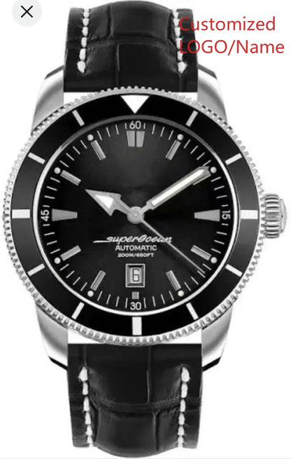 A11 Store Customized Watch  Mens Automatic Mechanical Watch Superocean Black Blue Rubber Rose Gold Sport Watches Ceramic