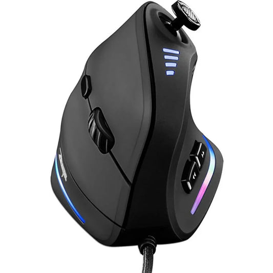 BOW Wired Gaming Mouse 12-Button Programmable RGB Gaming Mouse, 10000 DPI Ergonomic Vertical Gaming Mouse for PC & Laptop
