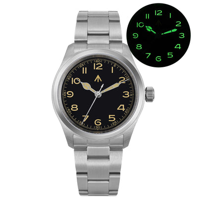 Militado ML08 Quartz Watch Ronda 515/VH31 Movement Domed Sapphire Wristwatch BGW9 Luminous 10Bar Waterproof 38mm Vintage Watches