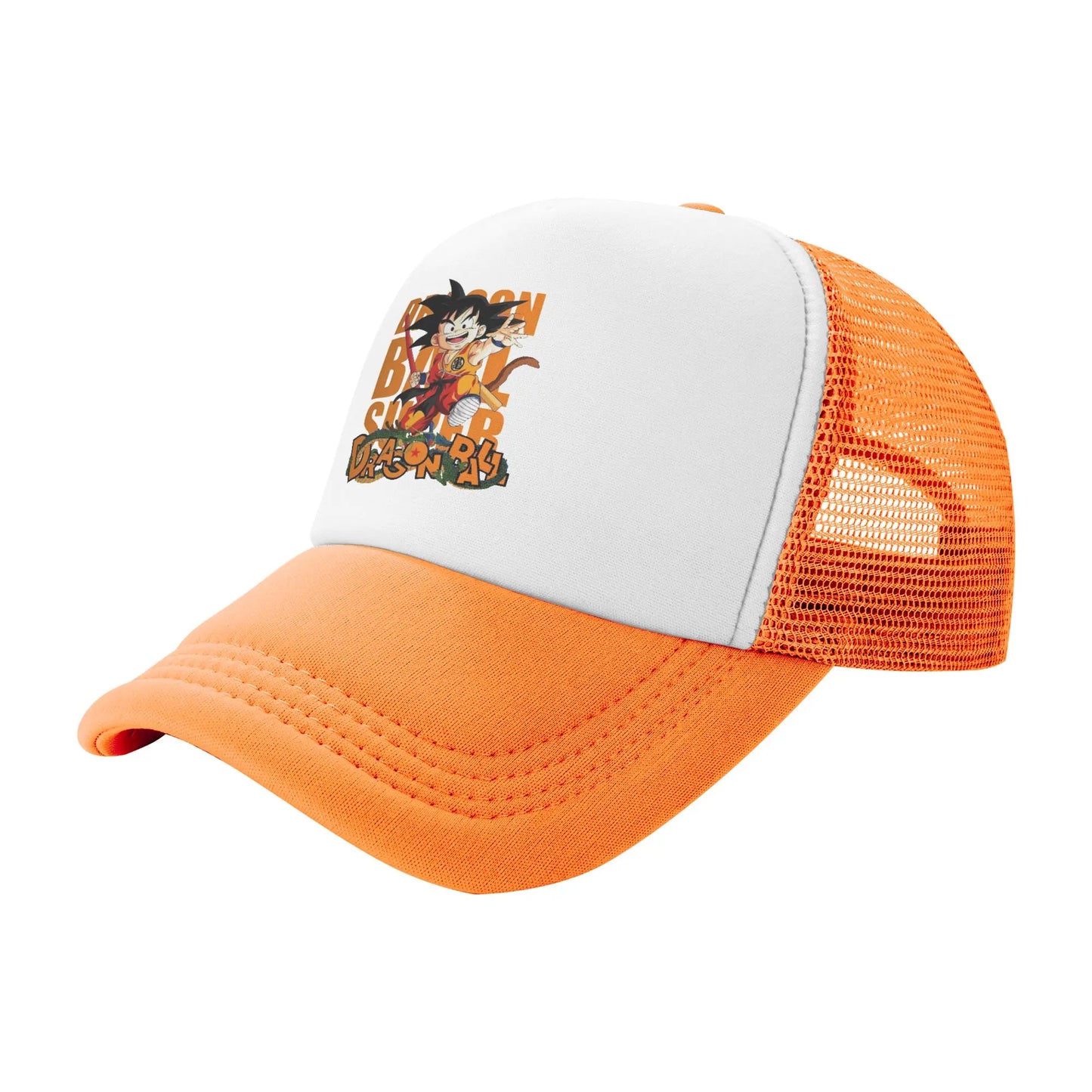 Dragon Ball Z Trucker Hat Super Saiyan Son Goku Hat Sun Hat Sun Caps Adjustable Snapback Caps Mesh Baseball Caps Wholesale New