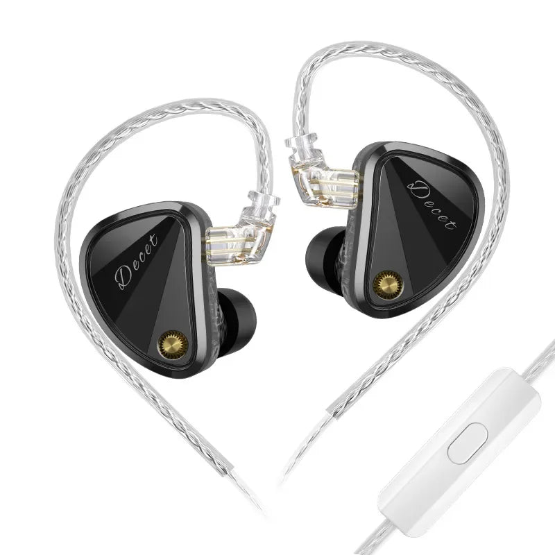 KZ Decet 5DD Dynamic Drive Earphones Adjustable Earbuds 10 Unit Upgraded Drive HIFI in Ear Wired Music Headphones 2PIN Cables
