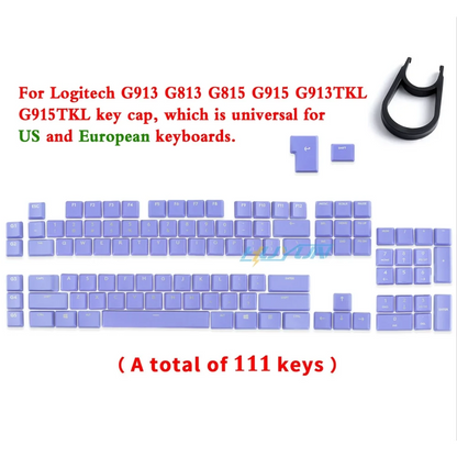 G915 913 TKL G815 G813 Textured Anti Slip Transparent Backlit Keycap, Suitable for Logitech Mechanical Keyboard