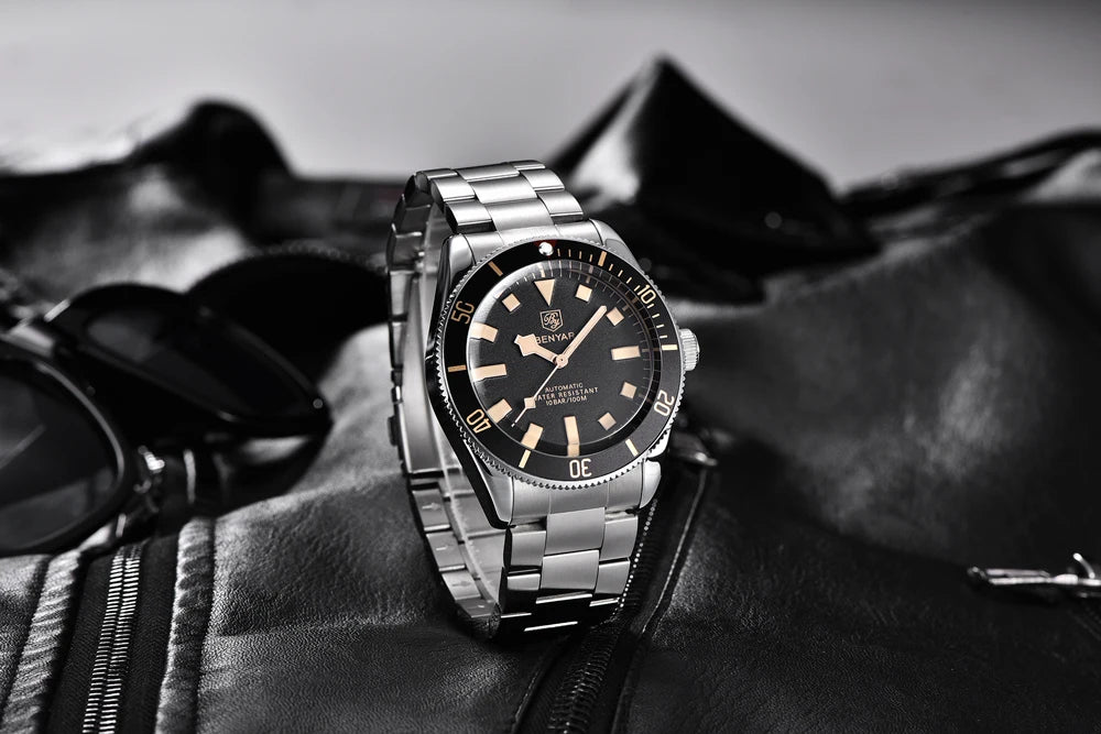 2026 New BENYAR Men's Luxury Automatic Watches Mechanical Business Waterproof Wrist Watch for Men Sports Luminous Men Bracelet