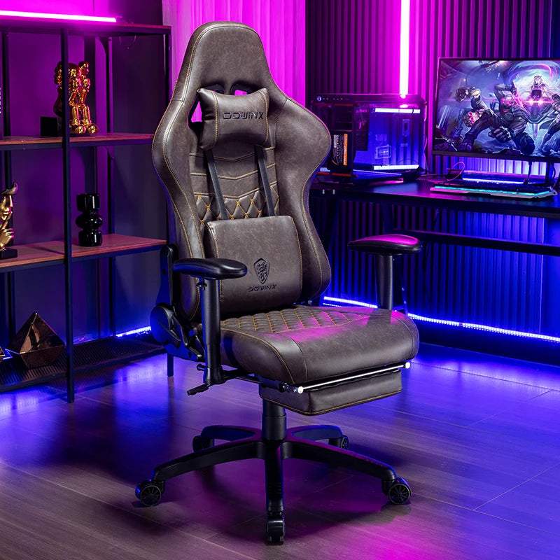 Comfortable Reading Office Chair Reclining Adjustable Swivel Computer Home Study Bedroom Ergonomic Lumbar Support High Back Seat