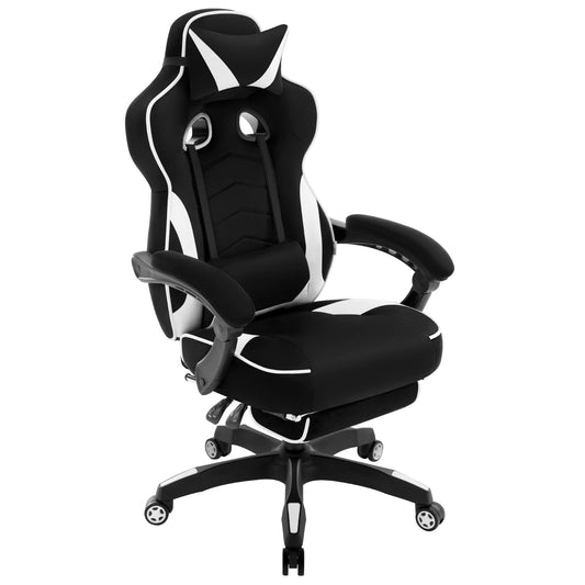 WOLTU Swivel  Gaming Racing Chair Desk Office Computer Chair Sports Seat with Headrest Lumbar Cushion Footrest Gamer Chair
