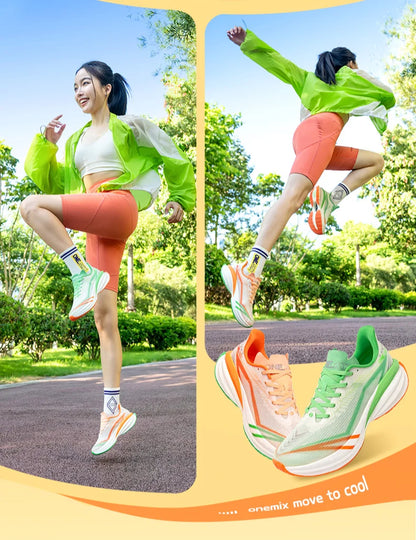 Zapatillas de running ONEMIX YUE SHUANG para hombre con amortiguación de aire, zapatillas deportivas para pareja, calzado deportivo para correr al aire libre y caminar para mujer