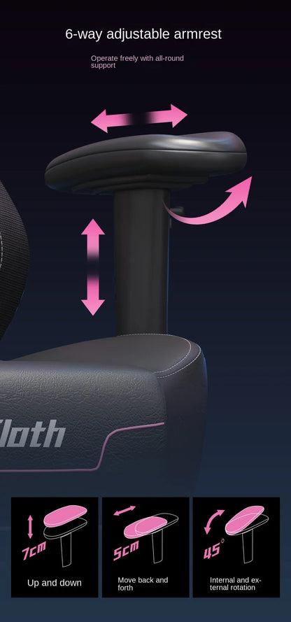 S8 Gaming Chair with 3D Armrests, Adjustable Backrest, Computer Office Chair, Nylon Feet, Gaming Streamer Chair