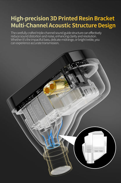 KZ AS16 PRO X in Ear Earphone 8 Balanced Armature Headset Three-Channel Acoustic Duct Structure HiFi Headphones ZSX ZAR ZS10PROX