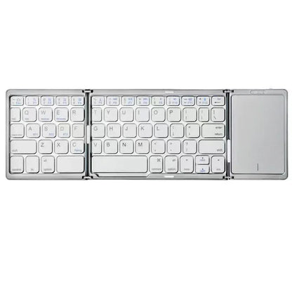 Tri-Bluetooth Keyboard Tri-fold keyboard with Touchpad Portable Mini Keyboard Rechargeable Keyboard for PC Windows Android IOS