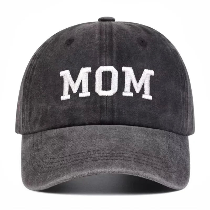 2 stuks unisex baseballpetten met geborduurde letters ‘DAD’ en ‘MOM’, wasbaar, voor lente en herfst, verstelbaar, casual, met zonwering