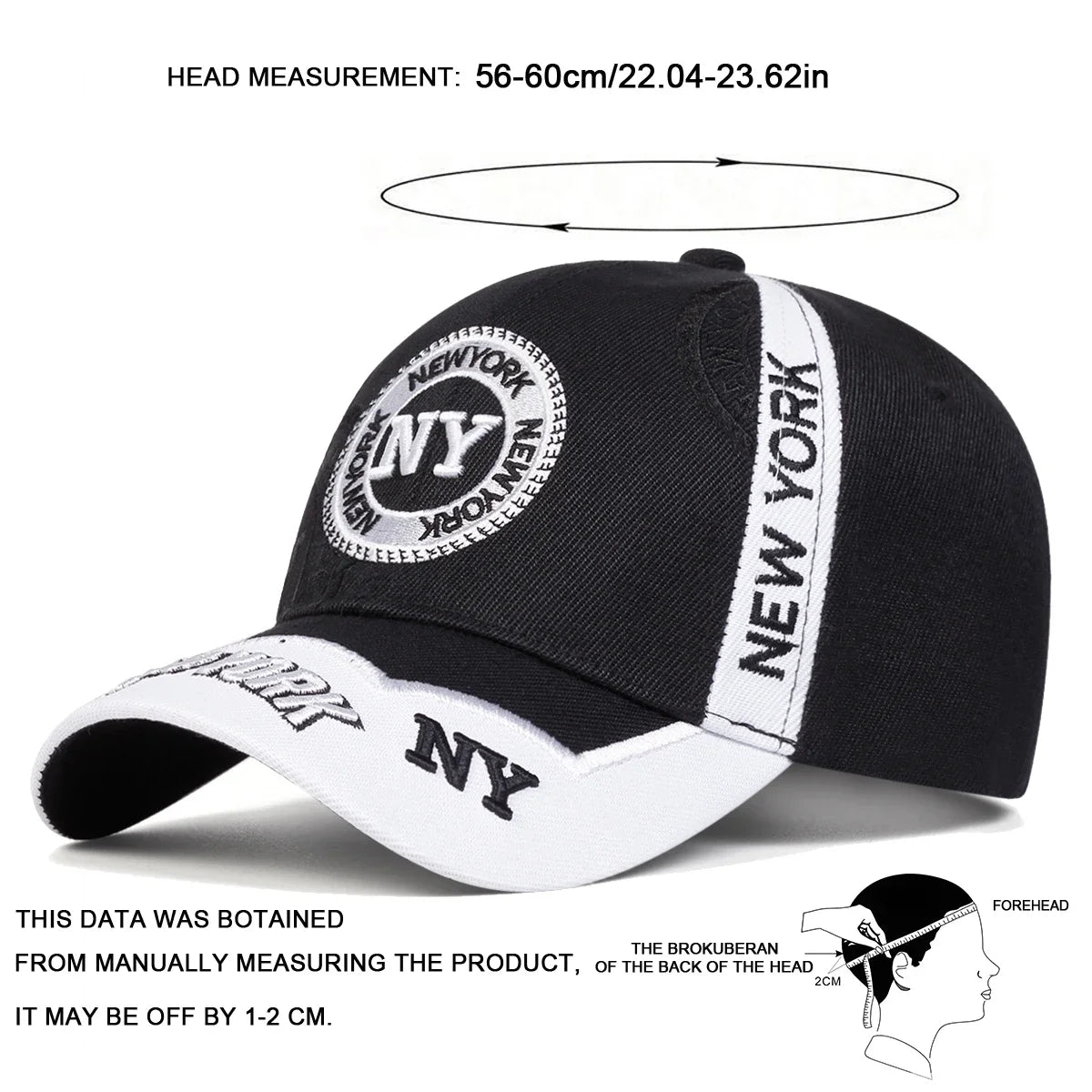 Unisex Letter Embroidery Baseball Caps Spring and Autumn Outdoor Adjustable Casual Hats Sunscreen Hat