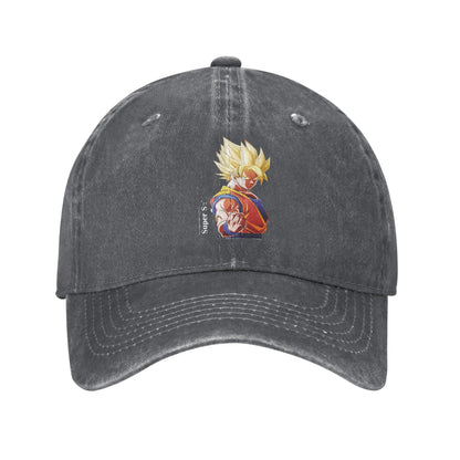 Dragon Ball Goku’s Saiyan Saga Baseball Cap Vintage Distressed Washed  Snapback Cap Men Women Outdoor Running Golf Gift Hats Cap