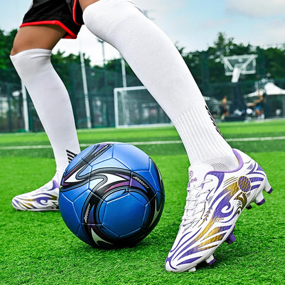 Original-Fußballschuhe, Herren-Trainingsschuhe, Outdoor-Schuhe, rutschfeste Kinder-Fußballschuhe, Schuhe mit langen Stollen, Herren-Futsal-Schuhe, Größe 32–45