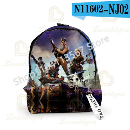 3Pcs/Sets Fortnite School Bags for Boys Girls Cartoon Battle Royale Game Book Bags Sets Games Backpacks School Gifts