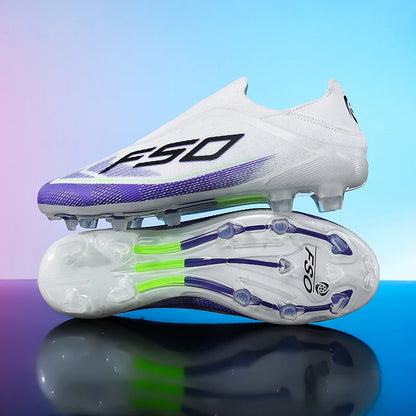 Nouvelles Chaussures de Football pour Hommes et Garçons, Antidérapantes, à Crampons pour Gazon, Haute Qualité, pour Matchs en Extérieur, Montantes et Légères, Très Vendues