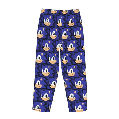 Custom Printed Womens Soniced Pajama Pants Hedgehog Game Sleepwear Sleep Lounge Bottoms with Pockets