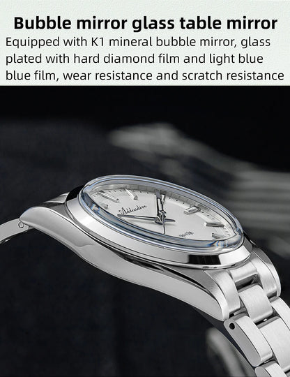 ADDIESDIVE Luxury Men's Steel Watch Bubble Mirror Glass Quartz Watch BGW9 Blue Luminous 100ATM Analog Watch Reloj Hombre AD2066