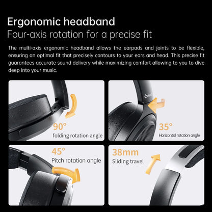 FiiO JT7 Over-Ear Planar Magnetic Audiophile Headphones 95x86mm Planar Driver Design Adjustable Headband 4.4mm/3.5mm Cable
