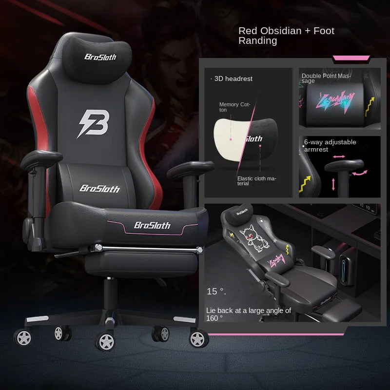 S8 Gaming Chair with 3D Armrests, Adjustable Backrest, Computer Office Chair, Nylon Feet, Gaming Streamer Chair