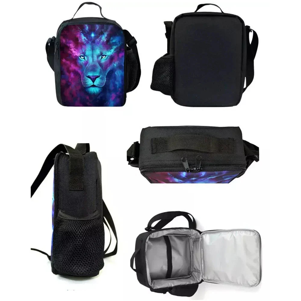 Classic Game Fortnites Child Insulated Large Capacity Bag for Boy &Girl Student Outdoor Picnic Resuable Thermal Cooler Lunch Box