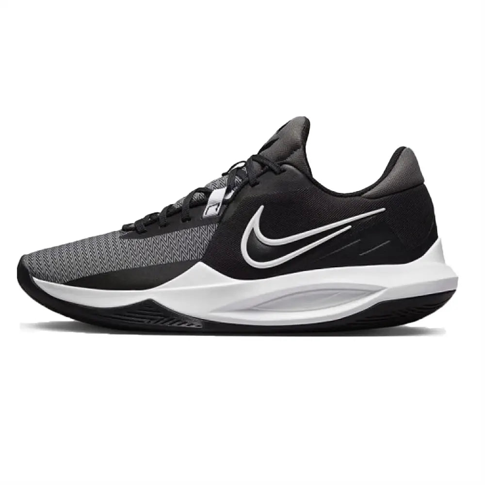 Nike Precision 6 Comfortable and Versatile Low-Top Basketball Shoes for Men in Black IO7605-040