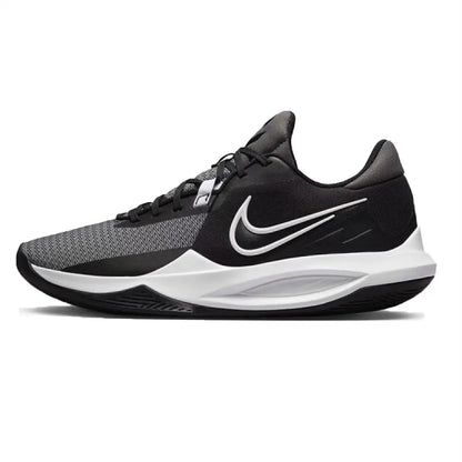 Nike Precision 6 Comfortable and Versatile Low-Top Basketball Shoes for Men in Black IO7605-040