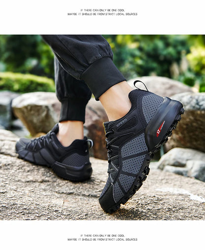 Men's Hiking Shoes All-terrain Outdoor Sports Shoes Breathable Mesh Non-slip Wear-resistant Hiking Shoes Outdoor Cycling Shoes